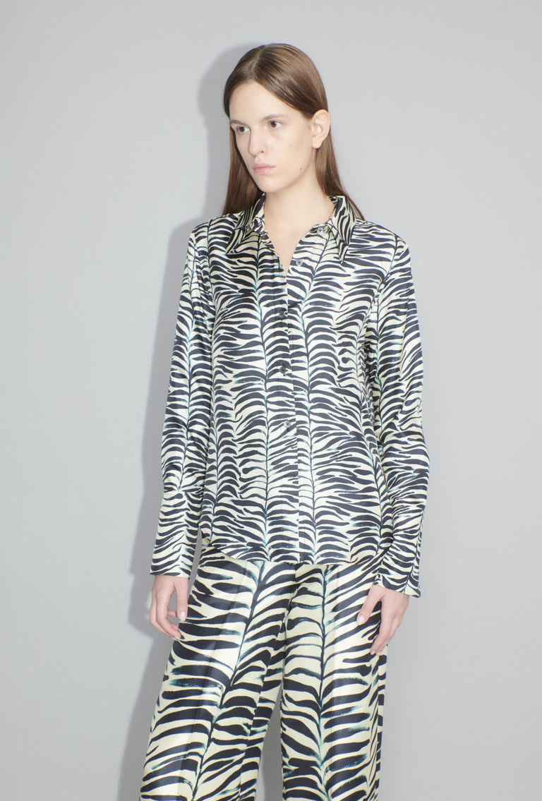 Odeeh Op-Art Tree Bluse, Black White