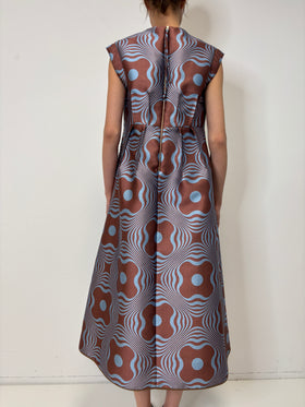 Op-Art Tapestry Kleid, Nordic Blue from ODEEH 