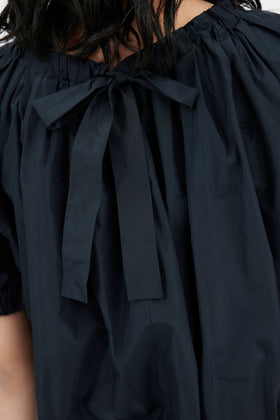 Ultra Light Taffeta Bluse, Navy from ODEEH 
