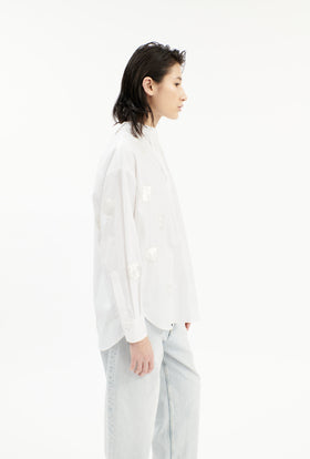 Poplin Bluse, Weiß from ODEEH 