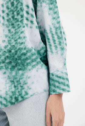 Makro Check Bluse, Lake Green from ODEEH 