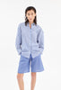 Light Cotton Stripes Bluse, Baltic Blue from ODEEH 