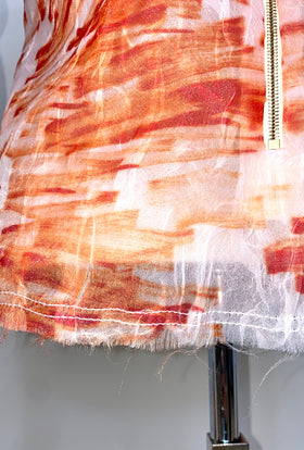 Big Brush Strokes Bluse, Lava from ODEEH 