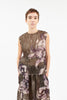Painted Peonies Shirt, Dark Olive from ODEEH 