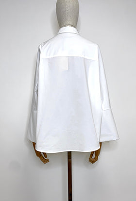 Poplin Bluse, White from ODEEH 