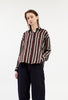 PAINTED STRIPES / TWILL Bluse, Cordovan from ODEEH 