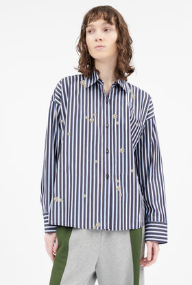 Men's Stripe Bluse, Silver from ODEEH 