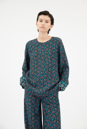 MALLOWS Bluse, Peacock Green from ODEEH 