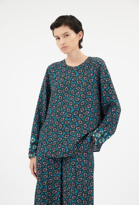 MALLOWS Bluse, Peacock Green from ODEEH 
