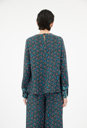 MALLOWS Bluse, Peacock Green from ODEEH 