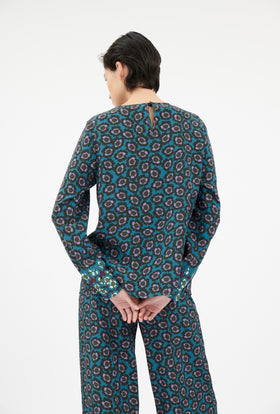 MALLOWS Bluse, Peacock Green from ODEEH 