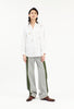 CRUSHED POPELINE BLUSE, White from ODEEH 