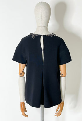 Heavy Georgette Bluse, Silver from ODEEH 