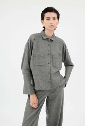 Flannel Jersey Bluse, Light Flannel from ODEEH 
