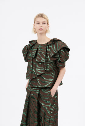 Double Face Coat, Marble Red from ODEEH 