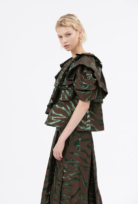 Double Face Coat, Marble Red from ODEEH 