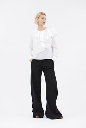 Light Poplin Bluse, White from ODEEH 