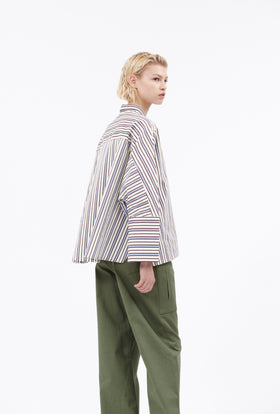 Fancy Stripe 1 Bluse, Baltic Blue from ODEEH 