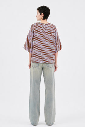 Mini Lillies Shirt, Light Lilac from ODEEH 