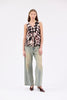 Water Color Houndstooth Top, Burgundy from ODEEH 