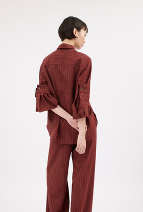 Double Face Coat, Marble Red from ODEEH 