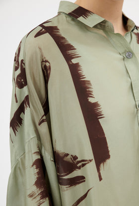 Aquarell Chillies Bluse, Sage from ODEEH 