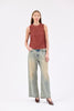 Guipure Lace Top, Marble Red from ODEEH 