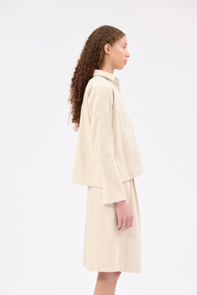 Natural Serge Bleached Shirt, Almond from ODEEH 