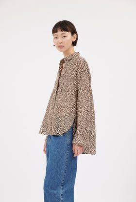 Habotai Leo Bluse, Café Noir from ODEEH 