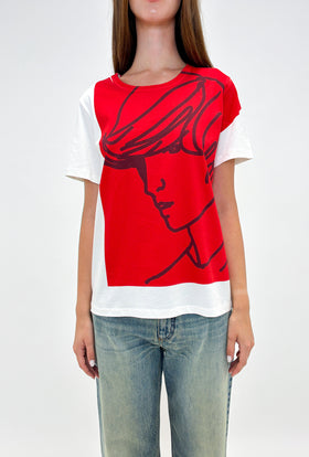 Organic Single Jersey T-Shirt, True Red from ODEEH 
