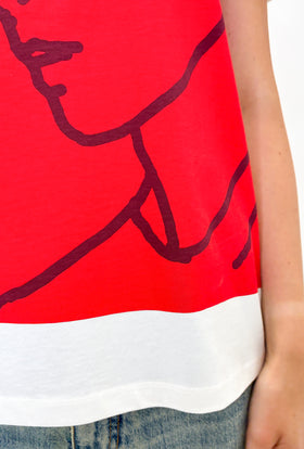 Organic Single Jersey T-Shirt, True Red from ODEEH 