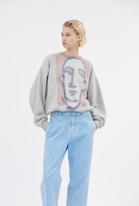 Organic Single Jersey Sweatshirt, Rouge from ODEEH 