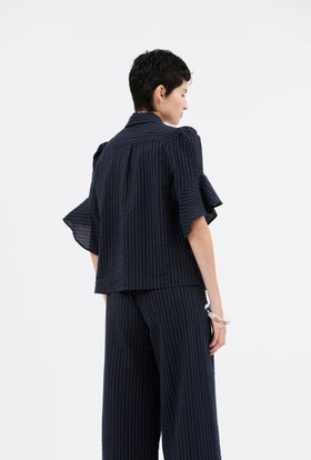 Organdi Stripe Shirt, Ink from ODEEH 