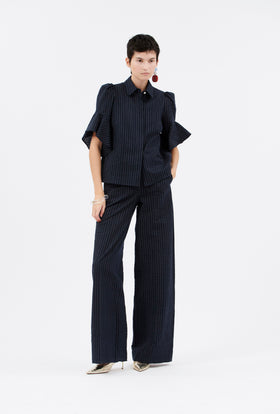 Organdi Stripe Shirt, Ink from ODEEH 