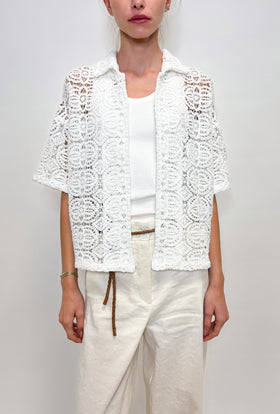 Bobbin Lace Bluse, Milk from ODEEH 