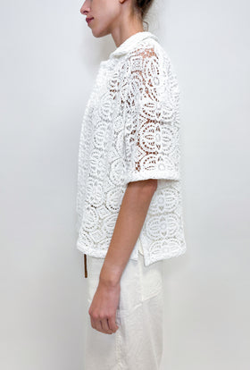 Bobbin Lace Bluse, Milk from ODEEH 