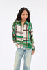 PAINTED MADRAS Twill Bluse, Teal from ODEEH 