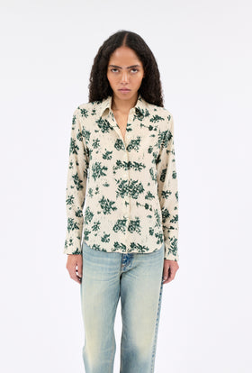 CHINE BLOSSOMS Bluse, Almond from ODEEH 