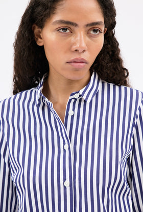 ROMAN STRIPE Bluse, Ink from ODEEH 