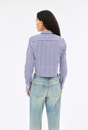 ROMAN STRIPE Bluse, Ink from ODEEH 
