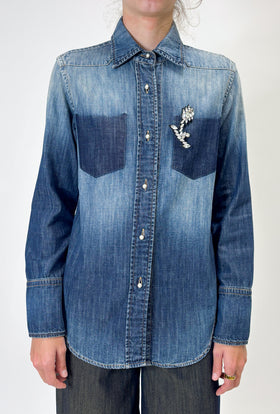 Denim Bluse, Indigo from ODEEH 