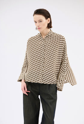 Chevrons Shirt, Mink from ODEEH 