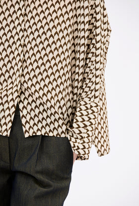 Chevrons Shirt, Mink from ODEEH 