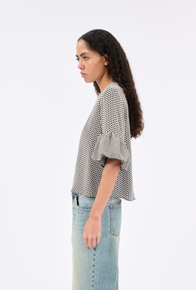 MINIMAL Bluse, Black White from ODEEH 