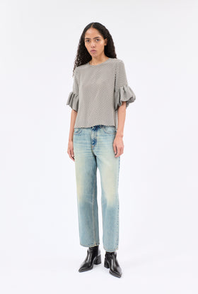 MINIMAL Bluse, Black White from ODEEH 