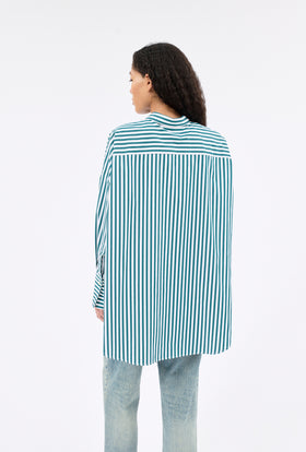 ROMAN STRIPE Bluse, Juniper from ODEEH 