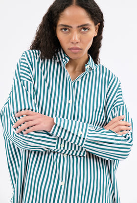 ROMAN STRIPE Bluse, Juniper from ODEEH 