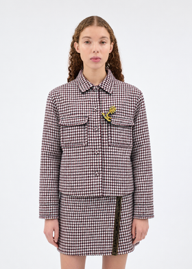 HOUNDS TOOTH Bluse, Navy White from ODEEH 