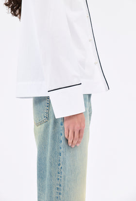 POPLIN Bluse, White from ODEEH 