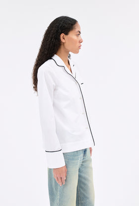 POPLIN Bluse, White from ODEEH 